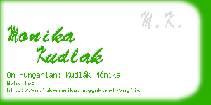 monika kudlak business card