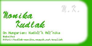 monika kudlak business card